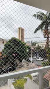 Varanda telada com rede de proteção da Tela Forte.